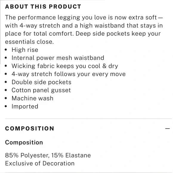 Victoria’s Secret VSX Essential High Rise Pocket Leggings - Picture 4 of 8